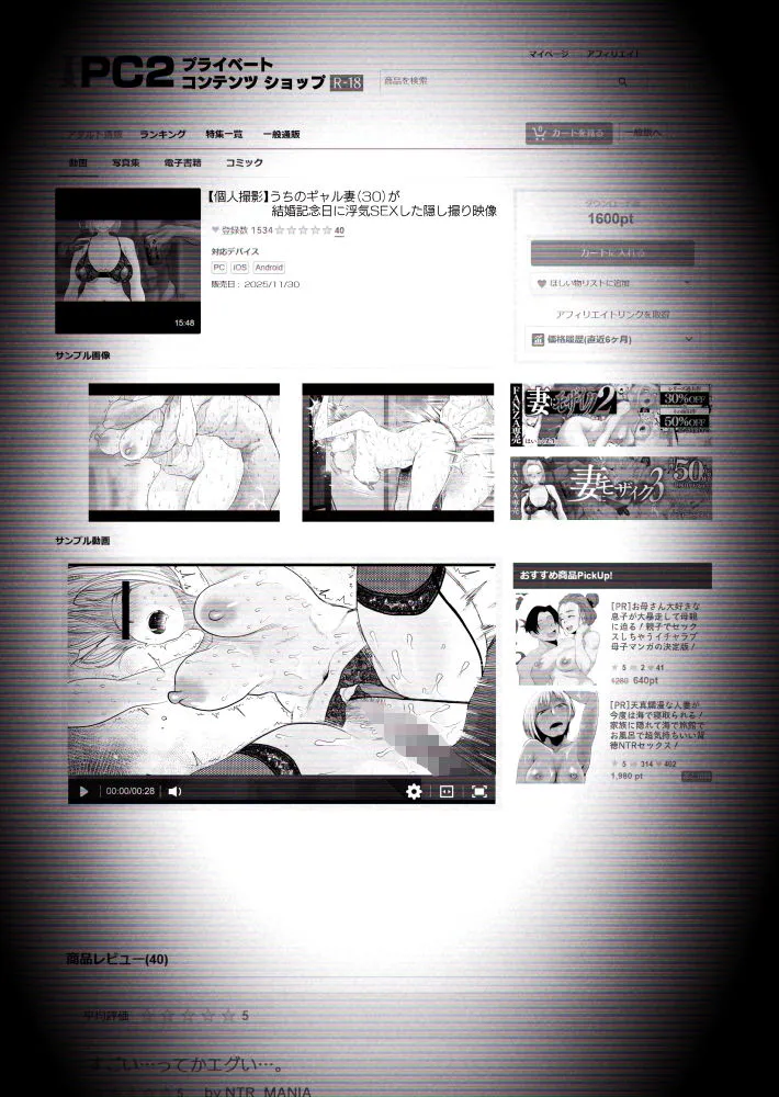 【個人撮影】うちのギャル妻(30)が結婚記念日に浮気SEXした隠し撮り映像