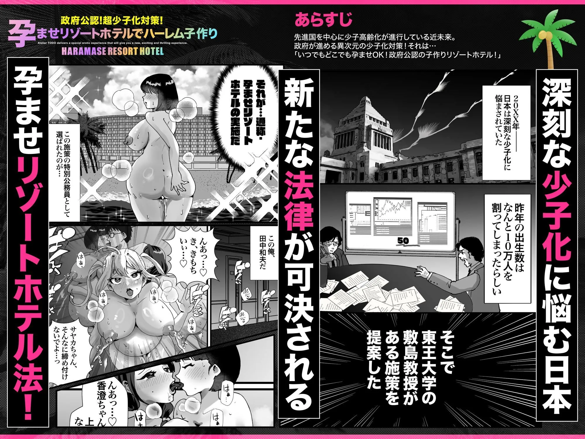 政府公認!超少子化対策!孕ませリゾートホテルでハーレム子作り