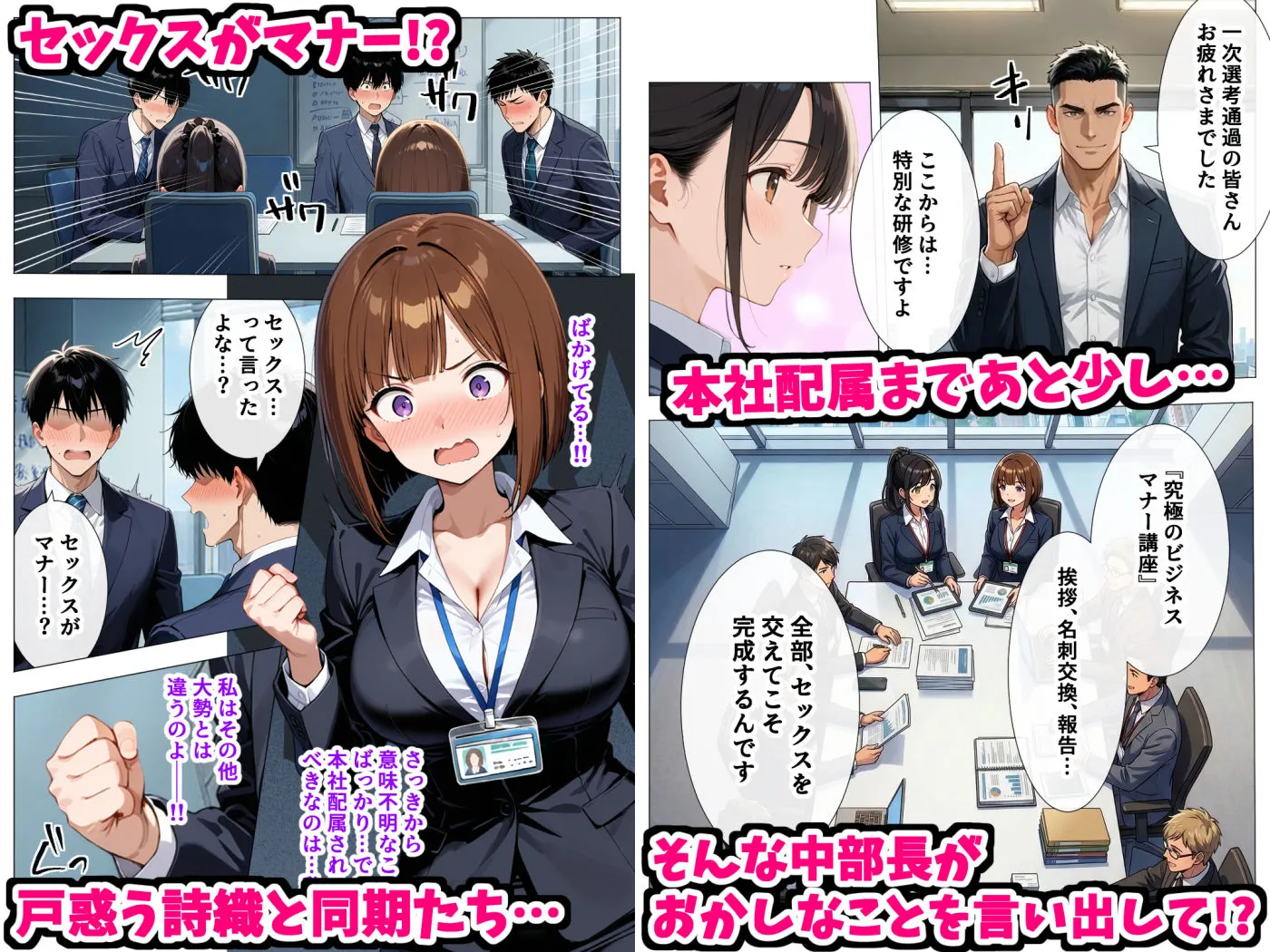 セックスはビジネスマナー!?新入社員を生ハメ中出し研修〜オフィスではセックスが新しい挨拶と評価基準になりました〜