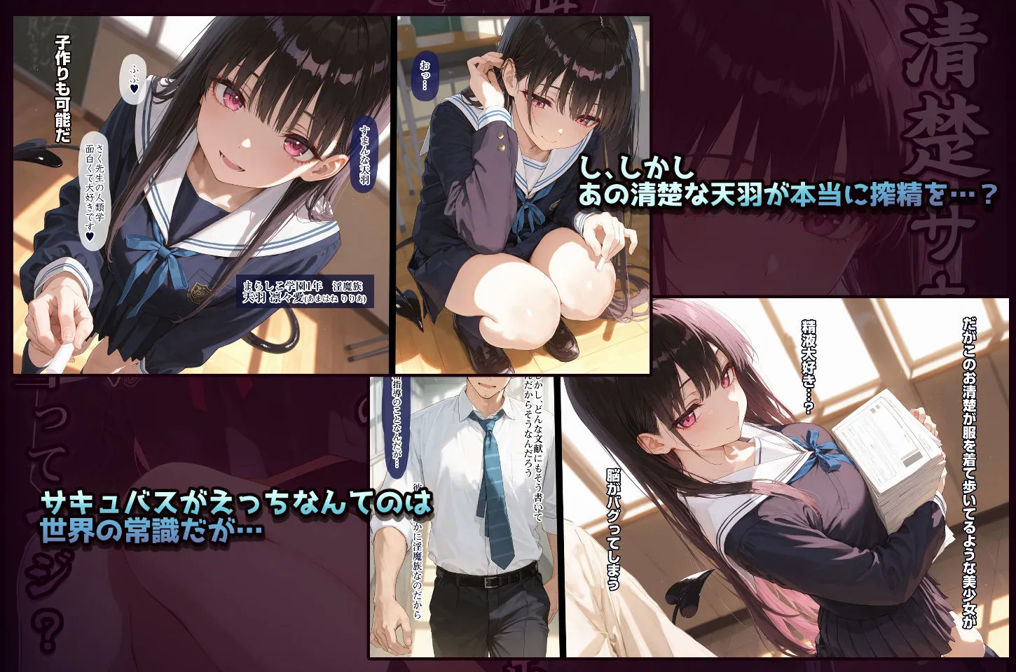 清楚サキュバス 世界が魔界と繋がって早10年 オレが教え子の搾精指導担当ってマジ?
